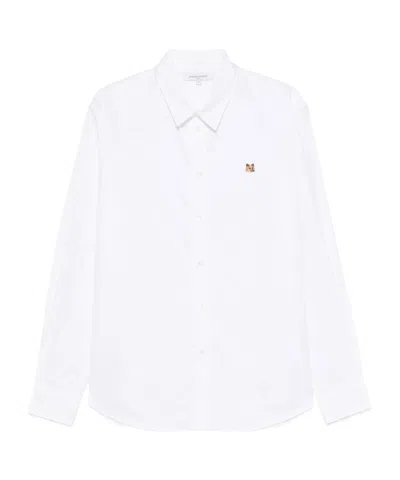 Maison Kitsuné Maison Kitsune "mini Fox Head Oxford Shirt" In White