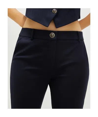 Marella Stretch Chino Trousers - Navy In Black