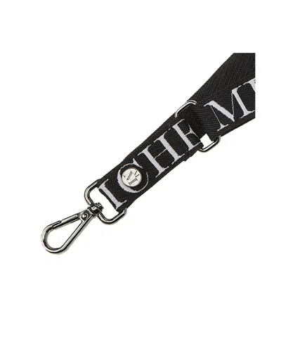 Maison Michel Logo Shoulder Strap. In Black