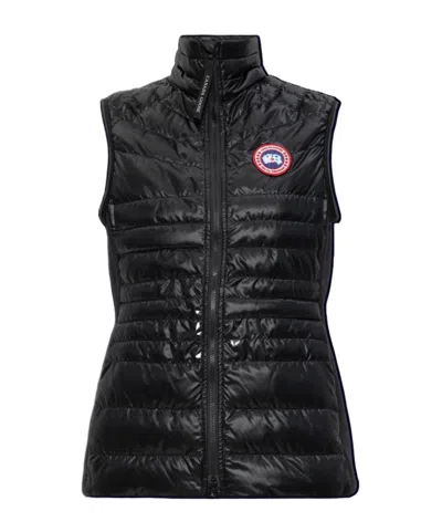 Canada Goose Black Feather Down Hybridge Lite Padded Gilet In Black