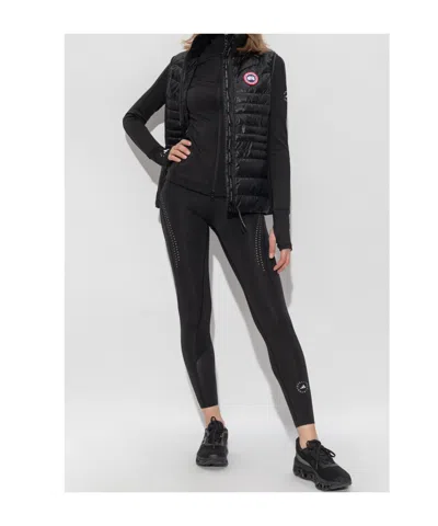 Canada Goose Black Feather Down Hybridge Lite Padded Gilet In Black