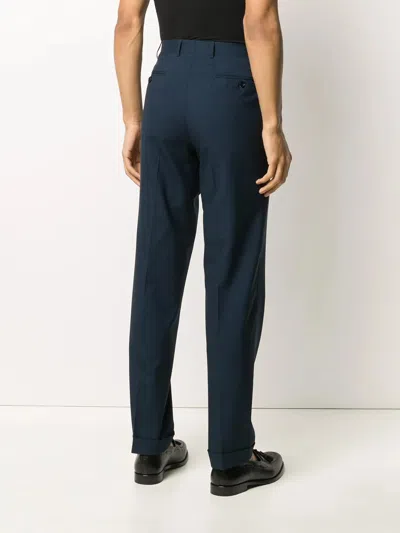 Canali Belt Loops Slacks In Blue