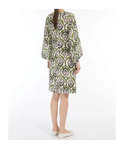 Weekend Max Mara Floral Pattern Dress In White
