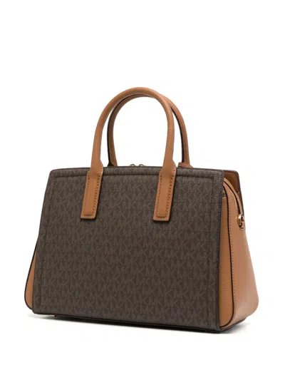 Michael Kors Medium Laila Handbag In Printed Canvas In Brown