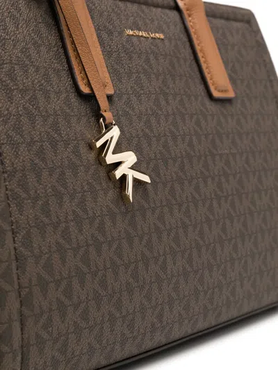 Michael Kors Medium Laila Handbag In Printed Canvas In Brown