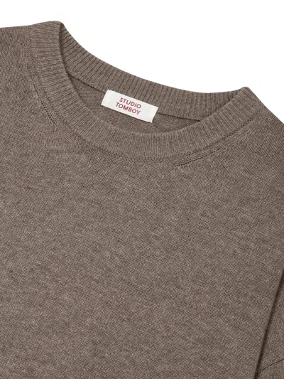 Studio Tomboy Mélange-effect Jumper In Neutrals