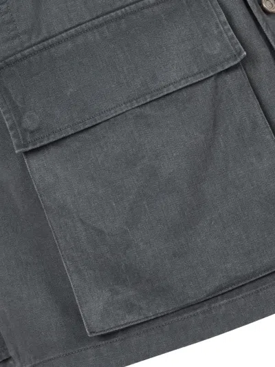 Studio Tomboy Denim Shirt Jacket In Grey