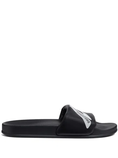 Dsquared2 Logo-print Slides In Black