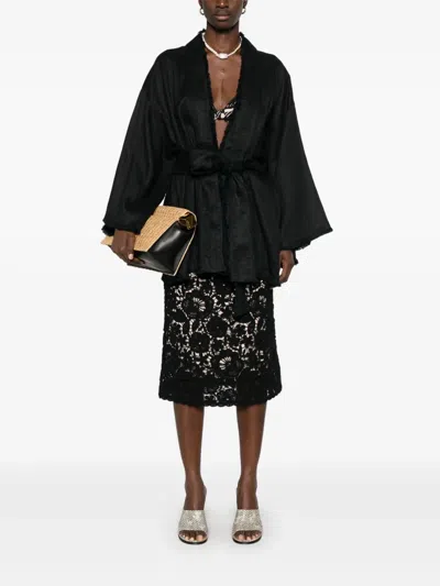 P.a.r.o.s.h Linen Jacket In Black