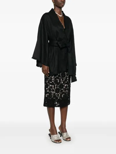 P.a.r.o.s.h Linen Jacket In Black