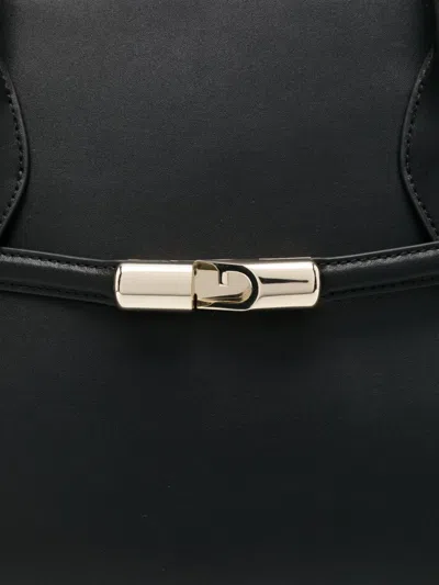 Furla Goccia Dome L Shoulder Bag In Black