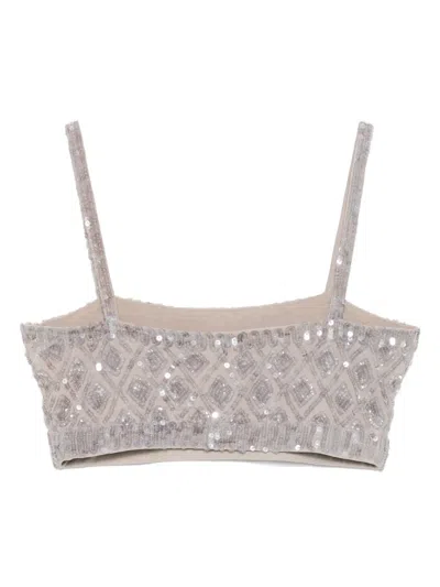 P.a.r.o.s.h Gild Top In Neutrals