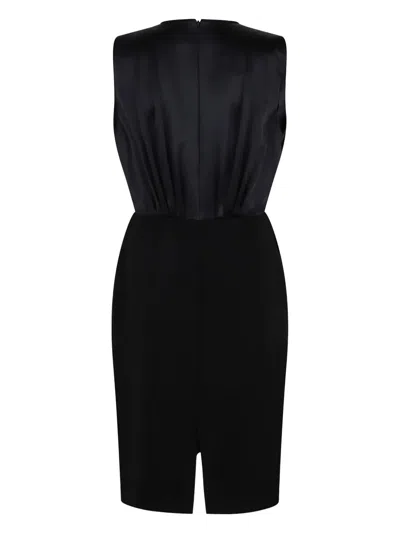 S Max Mara Cady-texture Midi Dress In Black