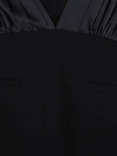 S Max Mara Cady-texture Midi Dress In Black