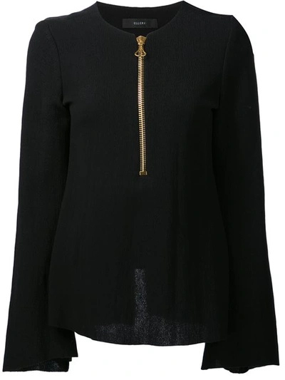 Ellery 'minnelli' Flare Sleeve Jersey Top In Black | ModeSens