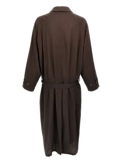 Magliano La Sapienza Trench Coat In Brown
