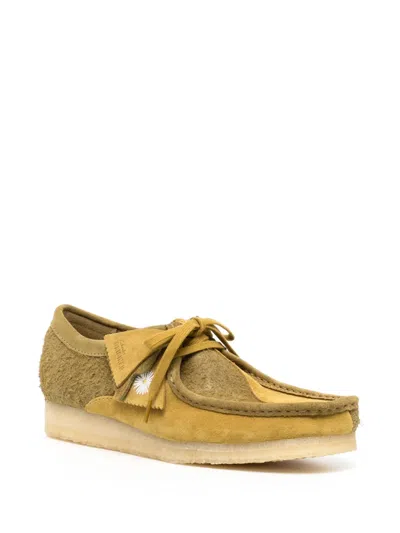 Clarks Wallabee Olive Combination In Multi