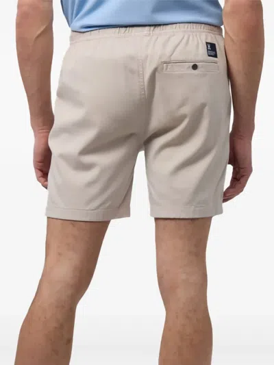 Psycho Bunny Willis Stretch Twill Drawstring Shorts In Neutrals