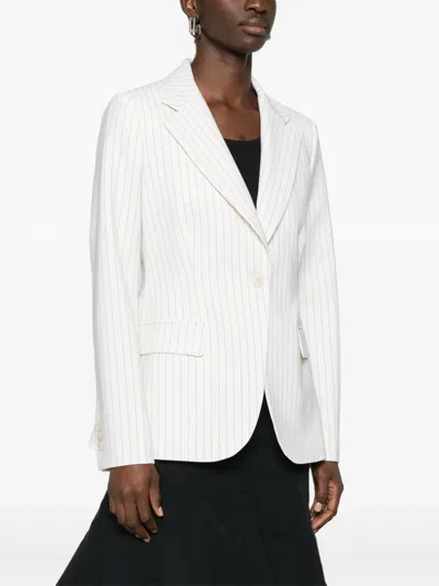 P.a.r.o.s.h Parosh Single-breasted Blazer Jacket In White