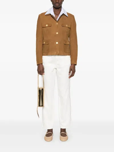 Ermanno Scervino White Trousers With Front Button Closure In White