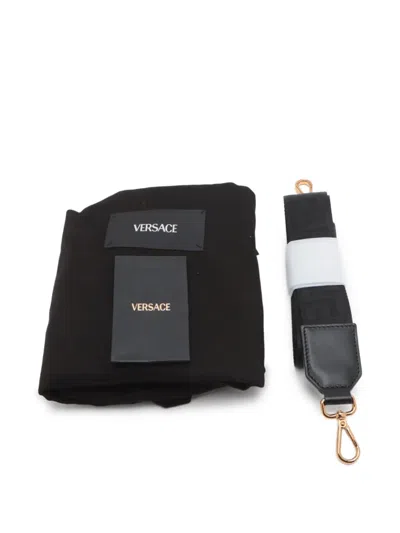 Pre-owned Versace Logo帆布手提包（2020-2024年典藏款） In Black