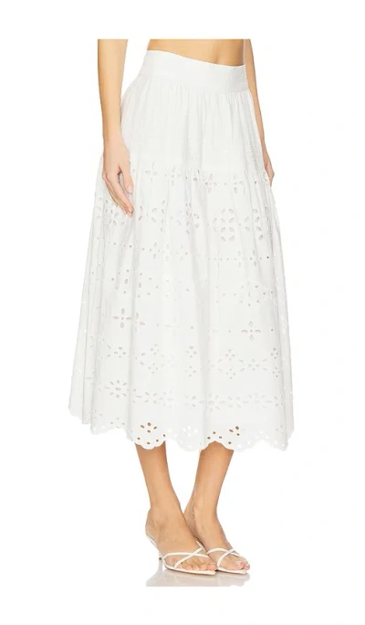 Hemant & Nandita Midi Skirt Off White In White