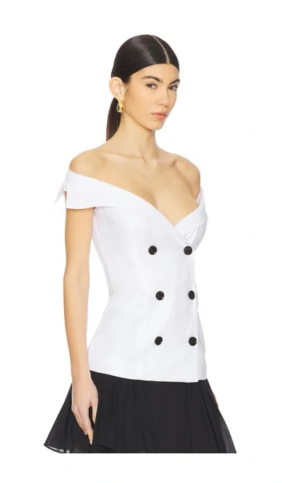 Bardot Eliora Off The Shoulder Linen Top In Orchid Wht