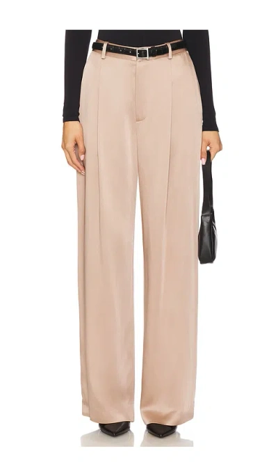 Lapointe Satin Relaxed Pant In Taupe