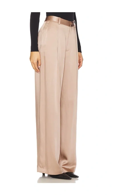 Lapointe Satin Relaxed Pant In Taupe