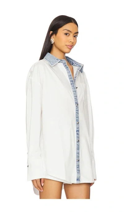 Ser.o.ya Gill Shirt In White/coastline