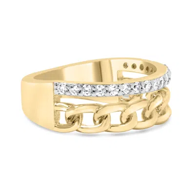 Haus Of Brilliance 10k Yellow Gold 1/5 Cttw Diamond Cuban Link Ring Band (i-j Color In Yellow