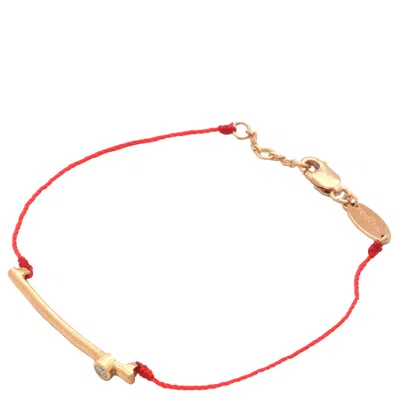 Redline Tube 0.05ct Round Diamond String Bracelet