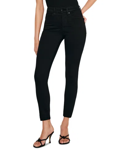 Good American Ood Waist Crop Skinny Jeans In Black