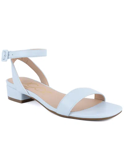 Sugar Women's Umpire Ankle Strap Block Heel Sandals In Light Blue