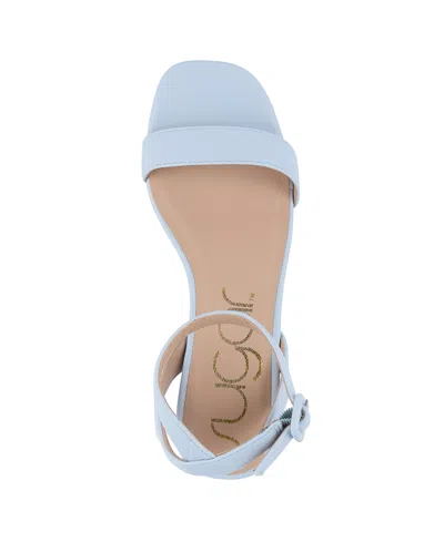 Sugar Women's Umpire Ankle Strap Block Heel Sandals In Light Blue