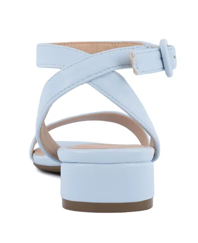 Sugar Women's Umpire Ankle Strap Block Heel Sandals In Light Blue