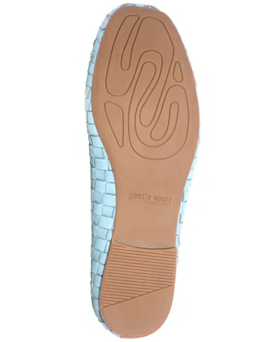 Gentle Souls Women's Willow Woven Ballet Flats In Ashley Blue