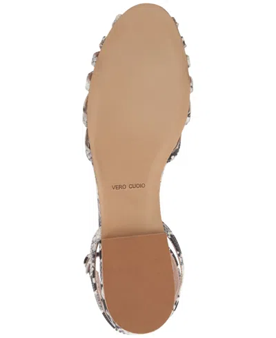 Bruno Magli Women's Marta Flat Sandals In Black,white Snake