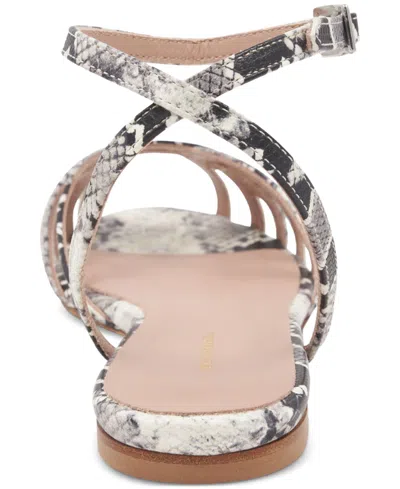 Bruno Magli Women's Marta Flat Sandals In Black,white Snake