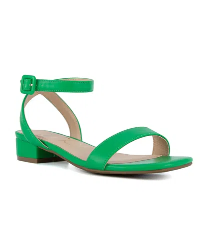 Sugar Women's Umpire Ankle Strap Block Heel Sandals In Green