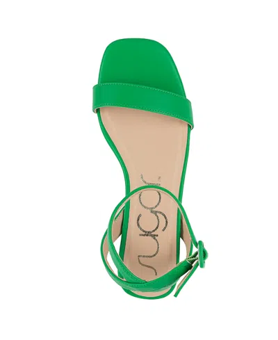 Sugar Women's Umpire Ankle Strap Block Heel Sandals In Green