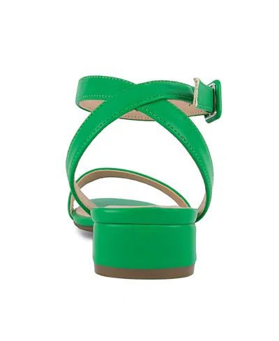 Sugar Women's Umpire Ankle Strap Block Heel Sandals In Green