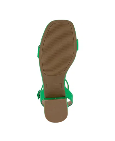 Sugar Women's Umpire Ankle Strap Block Heel Sandals In Green