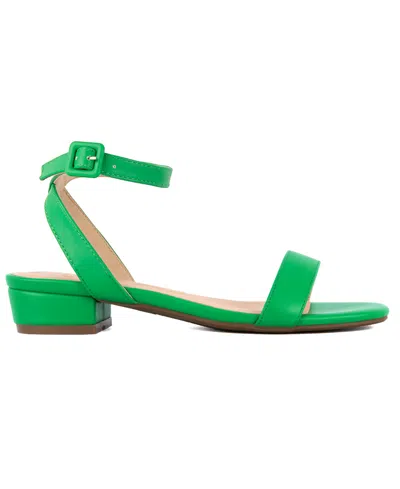 Sugar Women's Umpire Ankle Strap Block Heel Sandals In Green