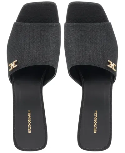 Bruno Magli Women's Alessandra Dress Sandals In Black Linen