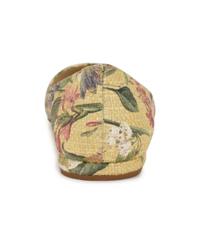 Nine West Women's Speakup Slip-on Ballet Flats In Floral Raffia