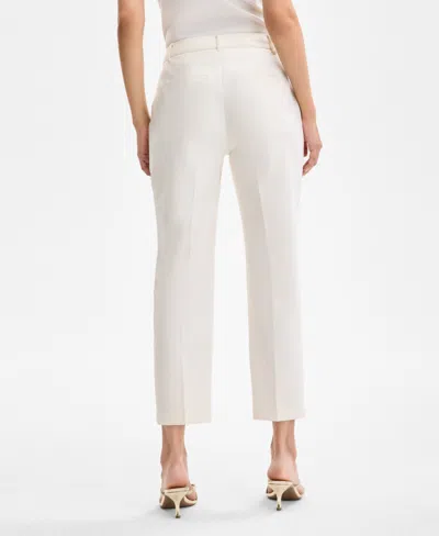 Inc International Concepts Petite Mid-rise Slim Trousers, Exclusively At Macy's In Vintage Cream