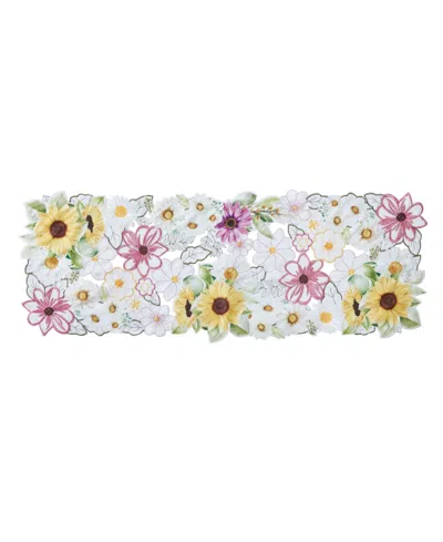 Elrene Sunflower And Daisies Allover Table Runner, 13" X 36" In Multi