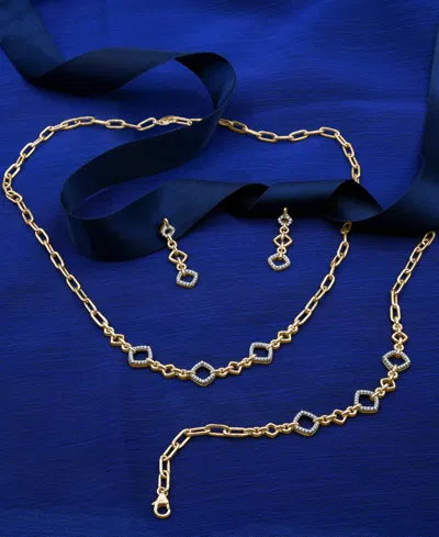 Wrapped In Love Diamond Rhombus Link Bracelet (1/4 Ct. T.w.) In 14k Yellow Gold, Exclusively At Macy's In Yellow Gold