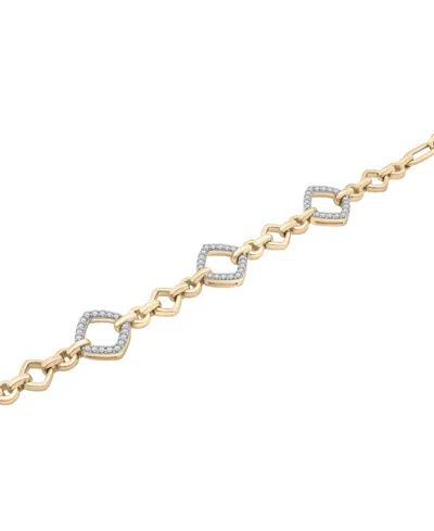 Wrapped In Love Diamond Rhombus Link Bracelet (1/4 Ct. T.w.) In 14k Yellow Gold, Exclusively At Macy's In Yellow Gold